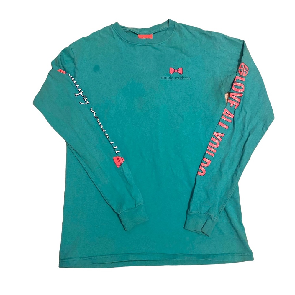 Simply Southern Believe in Magic Turquoise Blue Long Sleeve shirt